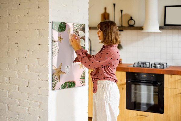 Magnetic dry erase board Summer memories against the backdrop of nature