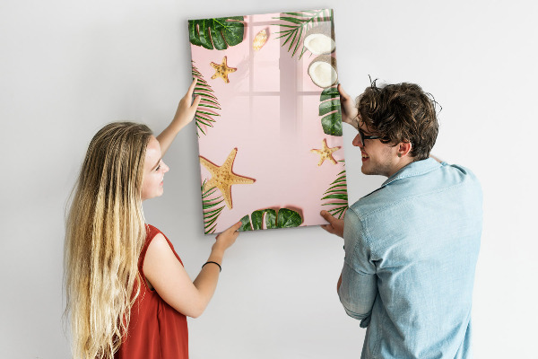 Magnetic dry erase board Summer memories against the backdrop of nature