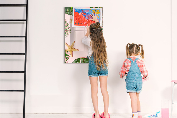 Magnetic dry erase board Summer memories against the backdrop of nature