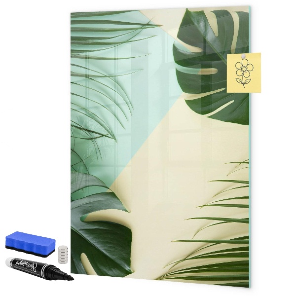 Magnetic dry erase board Green collage of memories with photos