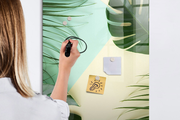Magnetic dry erase board Green collage of memories with photos