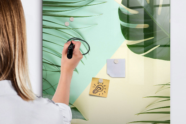 Magnetic dry erase board Green collage of memories with photos