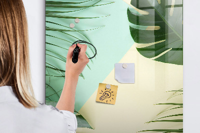 Magnetic dry erase board Green collage of memories with photos