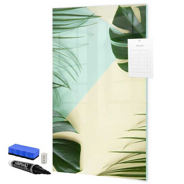 Magnetic dry erase board Green collage of memories with photos