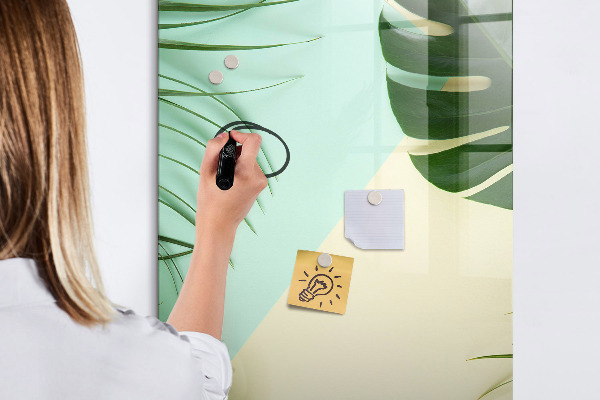 Magnetic dry erase board Green collage of memories with photos