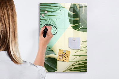 Magnetic dry erase board Green collage of memories with photos