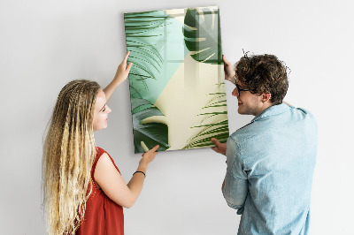 Magnetic dry erase board Green collage of memories with photos