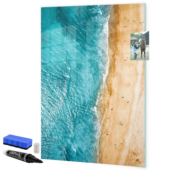 Dry erase board magnetic Reminders from a seaside holiday