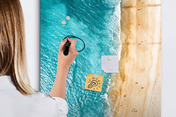Dry erase board magnetic Reminders from a seaside holiday