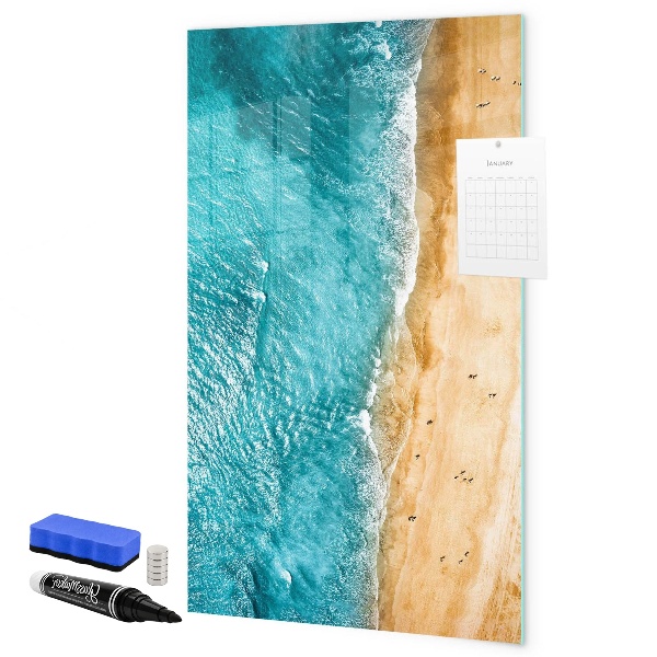 Dry erase board magnetic Reminders from a seaside holiday