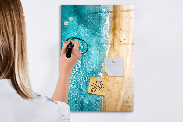 Dry erase board magnetic Reminders from a seaside holiday