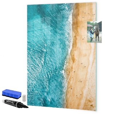 Dry erase board magnetic Reminders from a seaside holiday