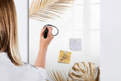Magnetic dry erase board Stylish photo board with plants