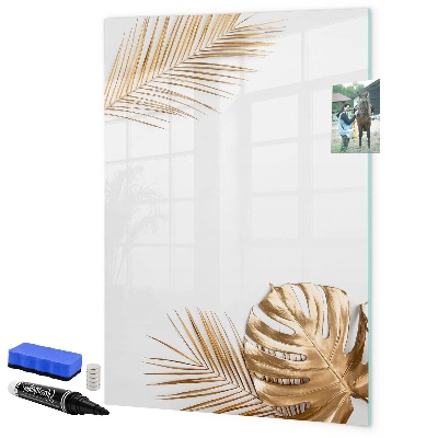 Magnetic dry erase board Stylish photo board with plants