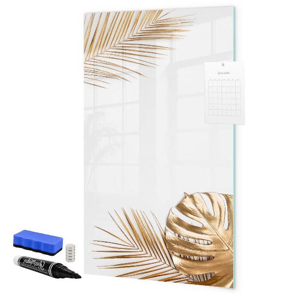 Magnetic dry erase board Stylish photo board with plants