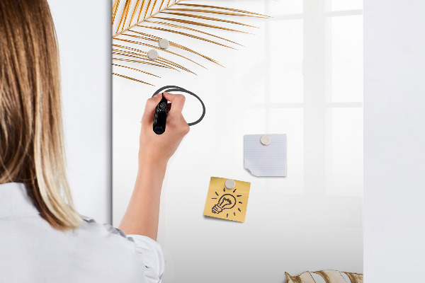 Magnetic dry erase board Stylish photo board with plants