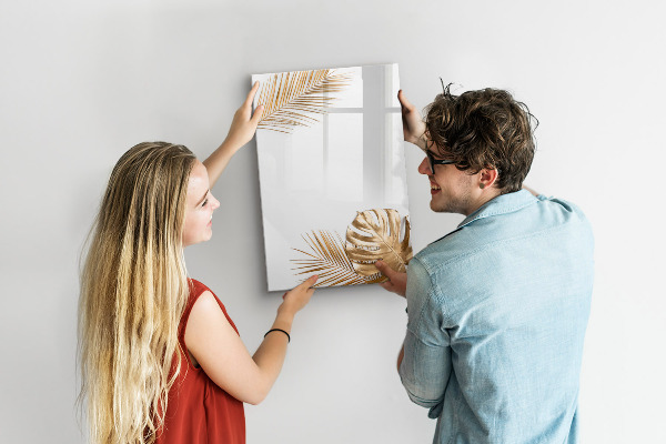 Magnetic dry erase board Stylish photo board with plants
