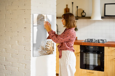 Magnetic dry erase board Stylish photo board with plants