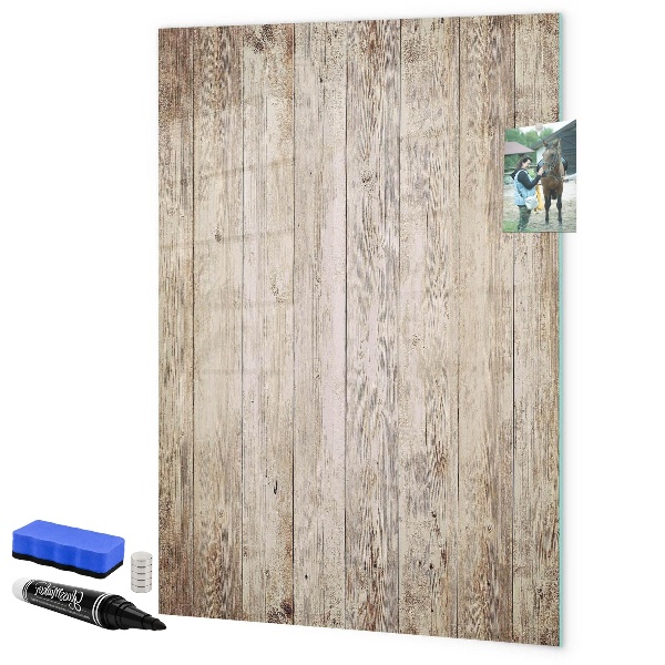 Magnetic dry erase board Photo organizer on the wall