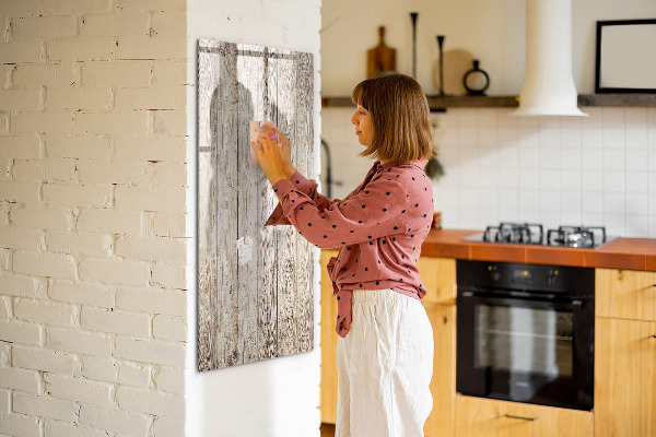 Magnetic dry erase board Photo organizer on the wall