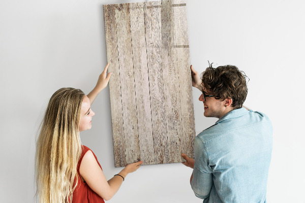 Magnetic dry erase board Photo organizer on the wall