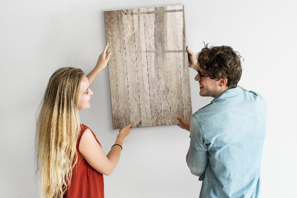 Magnetic dry erase board Photo organizer on the wall