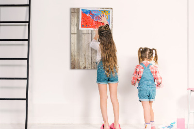 Magnetic dry erase board Photo organizer on the wall