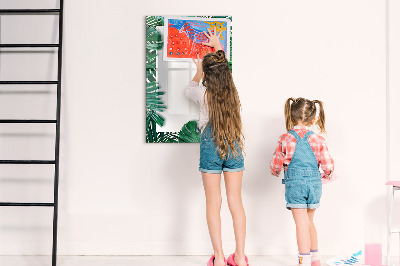 Dry erase board magnetic Green board for presenting photos