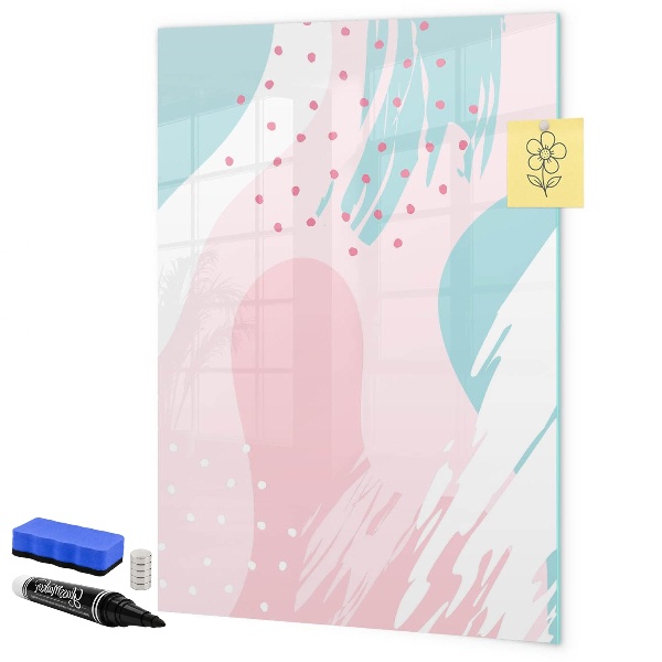 Magnetic dry erase board A colorful board for photos and notes