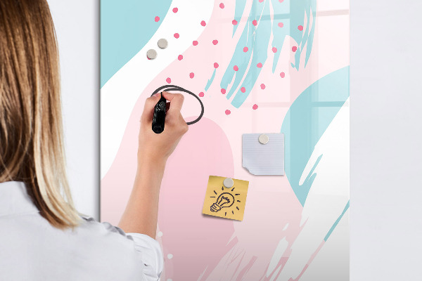 Magnetic dry erase board A colorful board for photos and notes
