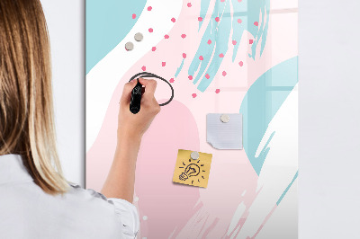 Magnetic dry erase board A colorful board for photos and notes