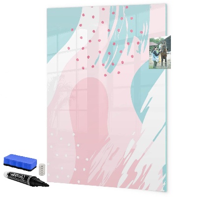 Magnetic dry erase board A colorful board for photos and notes