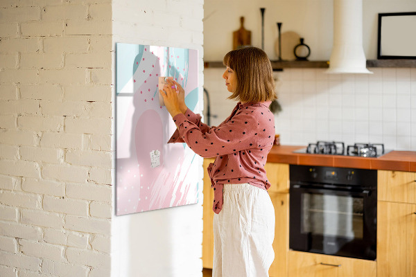 Magnetic dry erase board A colorful board for photos and notes