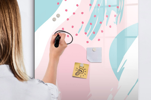 Magnetic dry erase board A colorful board for photos and notes