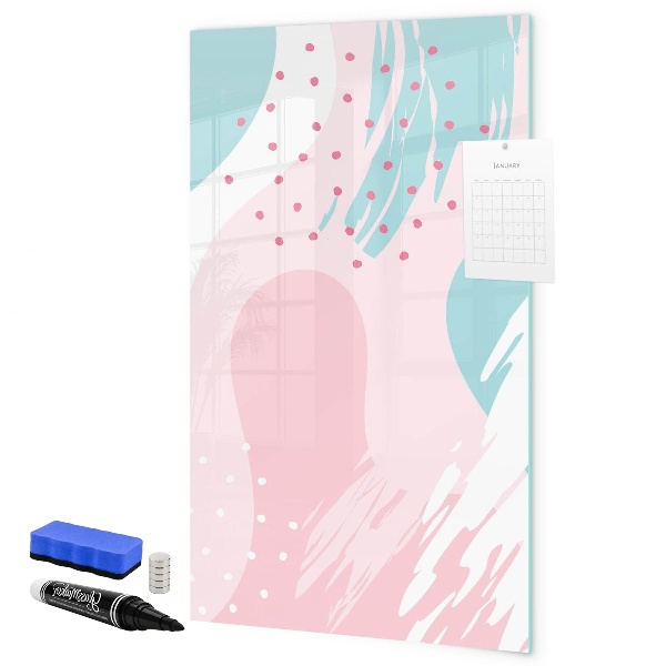 Magnetic dry erase board A colorful board for photos and notes