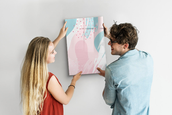 Magnetic dry erase board A colorful board for photos and notes