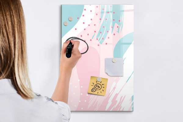 Magnetic dry erase board A colorful board for photos and notes