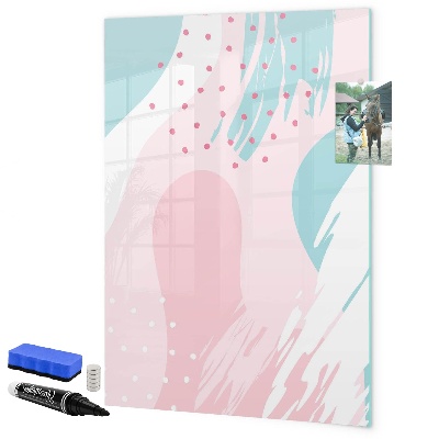 Magnetic dry erase board A colorful board for photos and notes