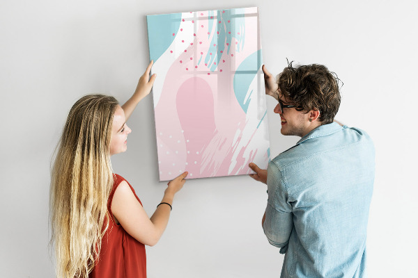 Magnetic dry erase board A colorful board for photos and notes