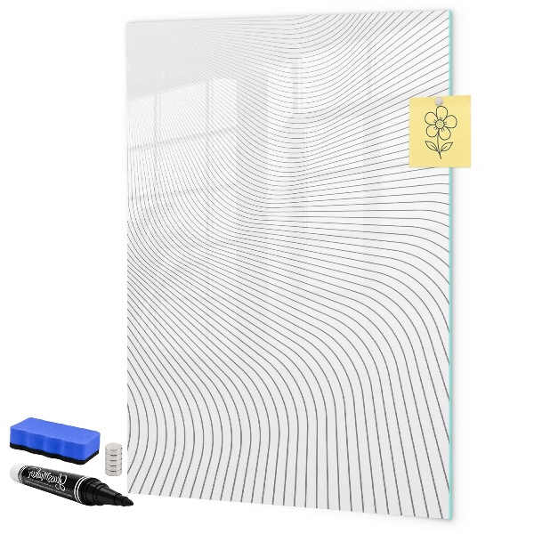 Dry erase board magnetic A mirror with a place for photos
