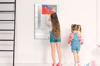 Dry erase board magnetic A mirror with a place for photos