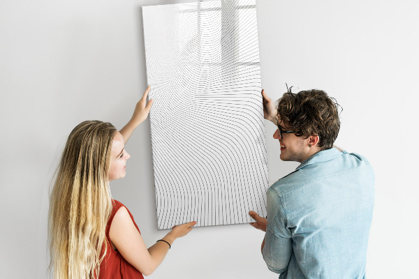 Dry erase board magnetic A mirror with a place for photos