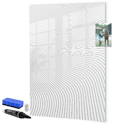 Dry erase board magnetic A mirror with a place for photos