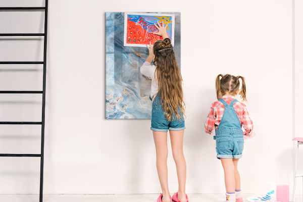 Dry erase board magnetic Modern board for notes and photos
