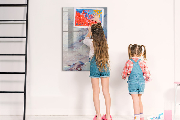 Magnetic dry erase board A creative space for memories and notes