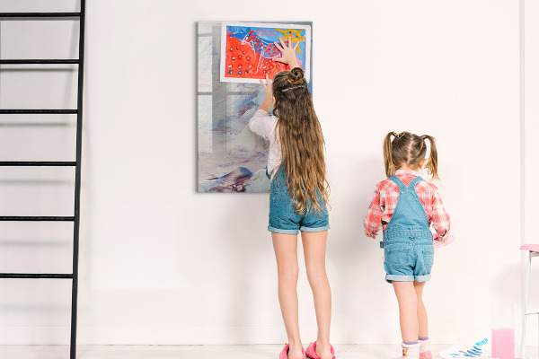 Magnetic dry erase board A creative space for memories and notes