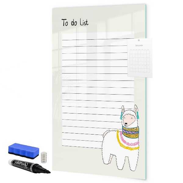 Dry erase board magnetic A to-do list with a cute theme