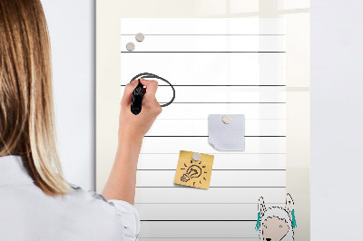 Dry erase board magnetic A to-do list with a cute theme