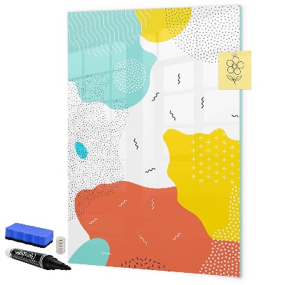 Magnetic dry erase board Colorful board for photos and notes