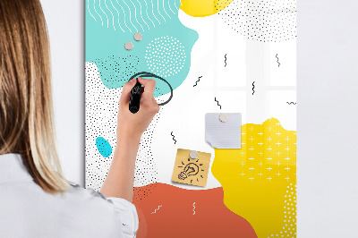 Magnetic dry erase board Colorful board for photos and notes